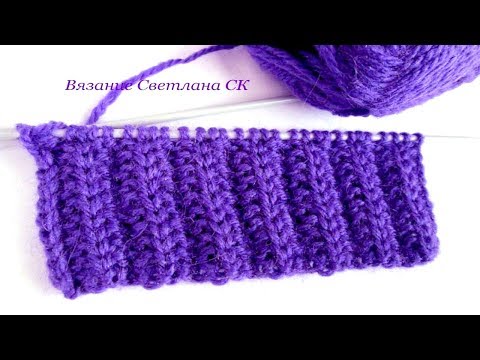 Видео: 68 Узоры спицами двухсторонний для шарфа @SvetlanaSK