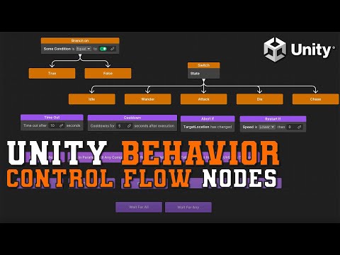 Видео: Узлы управления потоком в Unity Behavior | Учебное пособие по Unity