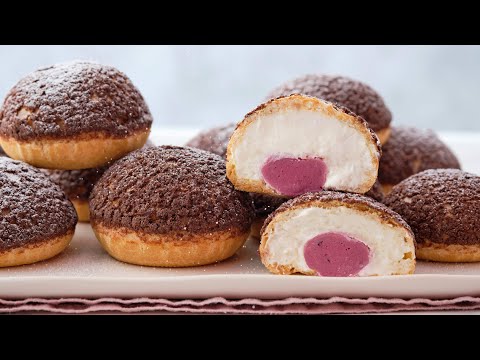 Видео: Пирожные ШУ. Заварное тесто. 2 КРЕМА. Заварные пирожные Шу с кракелином. Крем для пирожных.