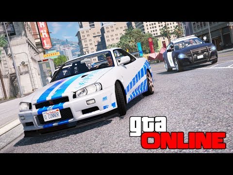 Видео: ЭПИЧЕСКАЯ ПОГОНЯ ЗА NISAN SKAYLINE ИЗ ФОРСАЖА! ПОЛИЦЕЙСКАЯ ПОГОНЯ В ГТА 5 ОНЛАЙН!