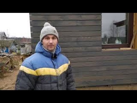 Видео: Монтаж скошенного планкена на фасад дома. Эффектный цвет!!!