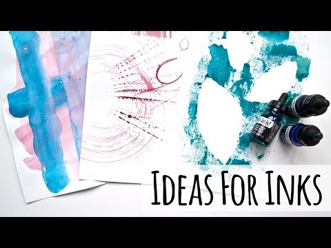 Видео: Как использовать чернила — 10 идей по использованию акриловых чернил