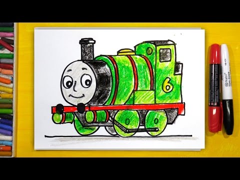 Видео: Паровозик ПЕРСИ из мультика ТОМАС и его друзья / Уроки рисования для детей