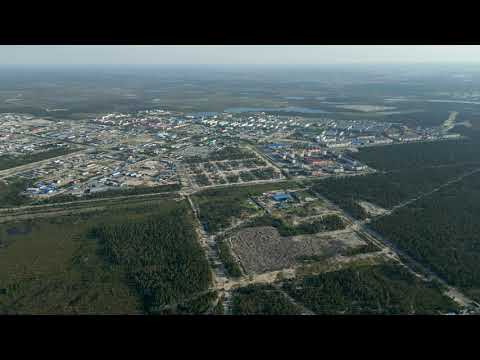 Видео: ЯНАО, г. Муравленко. Вид с высоты 500 м. 22 июня 2022 г.