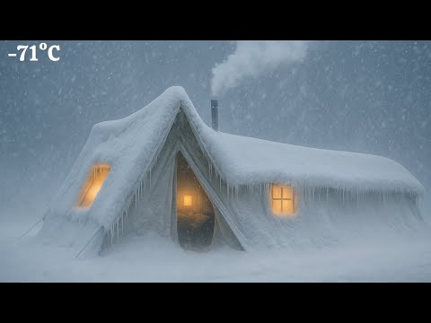 Видео: Кемпинг в метель при температуре −71°C | Выживание в надувной палатке без доступа к электросети в...