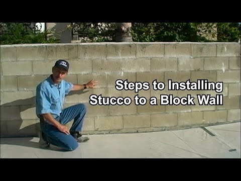 Видео: Штукатурка на бетонном блоке