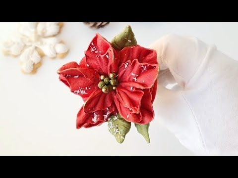 Видео: 🌺Пуансеттия из крема МК