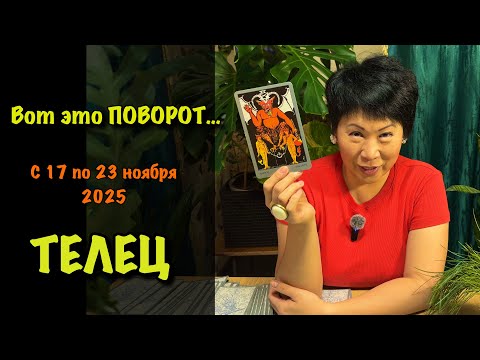 Видео: Телец, Вас ждет НЕОЖИДАННЫЙ ПОВОРОТ! Недельный прогноз с 17-23 ноября: 3 сферы, где всё изменится