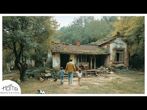 Видео: Дедушка оставил мне старый дом, и я превратил его в уникальный дом посреди гор и лесов
