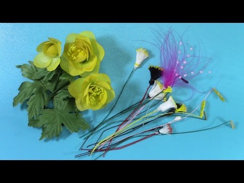 Видео: Серединка цветка с тычинками. Часть 2