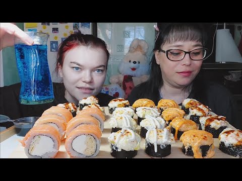 Видео: Мукбанг | Суши,роллы | Mukbang sushi and rolls | Обжор