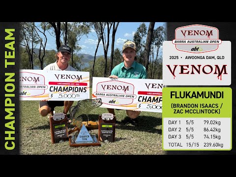 Видео: Открытый чемпионат Австралии по теннису Venom BARRA 2025 | Команда чемпионов — FLUKAMUNDI