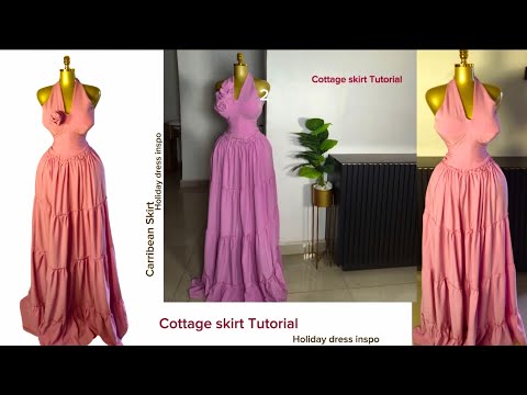 Видео: Как кроить и сшить юбку в деревенском стиле от начала до конца. Подходит для начинающих.