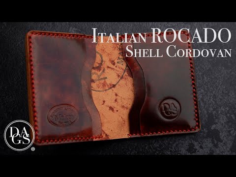 Видео: Изготовление кошелька ручной работы из кожи ROCADO Shell Cordovan