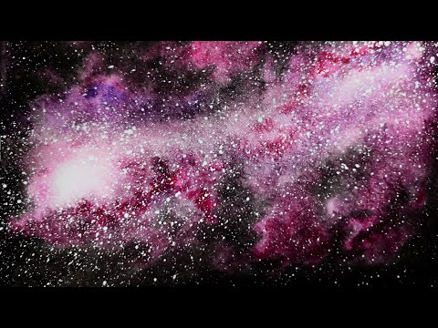 Видео: "Как нарисовать КОСМОС акварелью". Урок 3 . Самый легкий способ нарисовать космос.