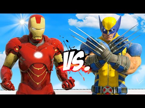 Видео: Железный человек против Росомахи | Суперэпическая битва — KjraGaming