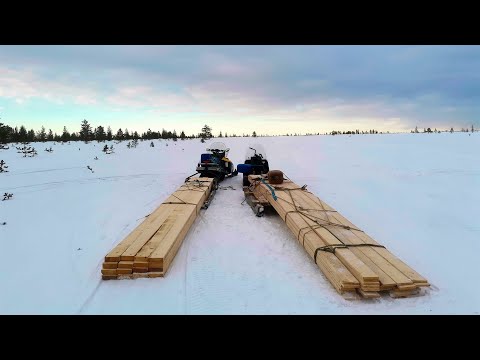 Видео: Вижас-Мезень.300км за досками.На Двух снегоходах