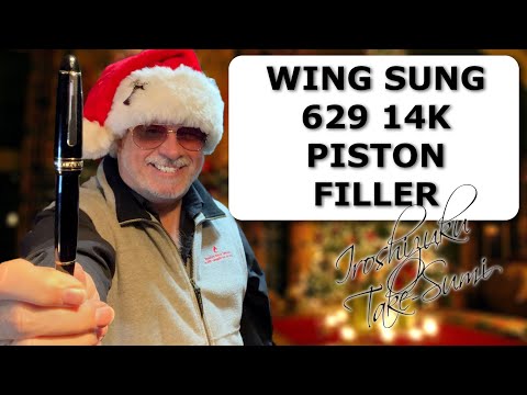 Видео: Распаковка и обзор перьевой ручки Wing Sung 629 14k Piston Filler 2021