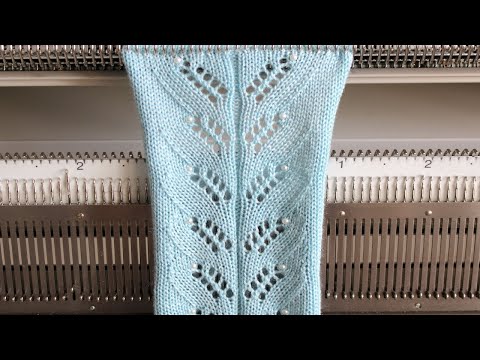 Видео: Колосок с бусинами Машинное вязание || machine knitting