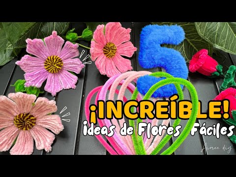 Видео: Невероятно просто!🌷😍 5 УДИВИТЕЛЬНЫХ цветов ручной работы из ершиков для чистки труб и стеблей синели