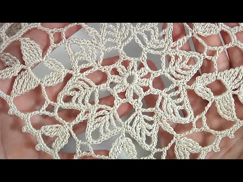 Видео: Великолепный! Нежный Мотив из сложных столбиков/Соединение крючком Мотивов последним рядом вязания