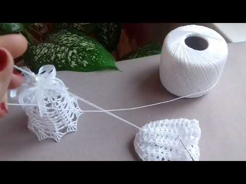 Видео: Колокольчик новогодний на елку крючком.1 часть