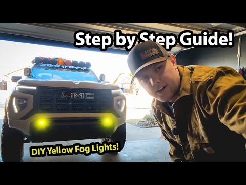 Видео: Пошаговое руководство: снятие и тонировка противотуманных фар в желтый цвет на GMC Canyon 2024 года