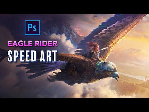 Видео: Я создал ВСАДНИКА НА ОРЛЕ в PHOTOSHOP — скоростная фотоманипуляция