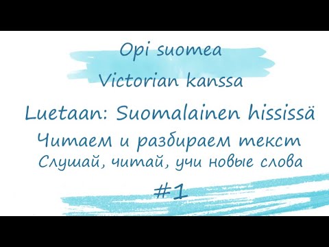 Видео: Читаем с переводом: Suomalainen hississä. Финский язык. Suomen kieli. Финляндия.