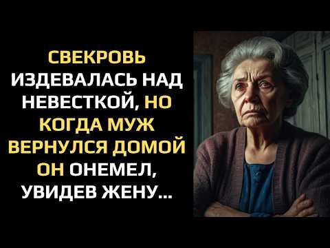 Видео: СВЕКРОВЬ ИЗДЕВАЛАСЬ НАД НЕВЕСТКОЙ, НО КОГДА МУЖ ВЕРНУЛСЯ ДОМОЙ ОН ОНЕМЕЛ, УВИДЕВ ЖЕНУ…