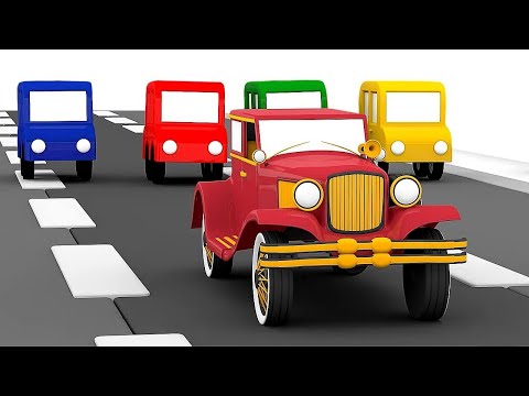 Видео: Мультики для детей - 4 машинки и ретро автомобиль! Все серии подряд