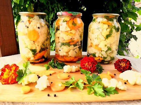 Видео: МАРИНОВАННАЯ ЦВЕТНАЯ КАПУСТА НА ЗИМУ. ВКУСНАЯ ЗАКУСКА ИЗ ЦВЕТНОЙ КАПУСТЫ. ЗАГОТОВКИ НА ЗИМУ.