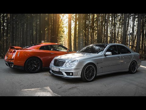 Видео: Mercedes E55 ('03) VS. Nissan GTR ('19)  Начало сезона 2020