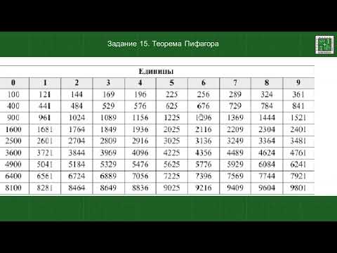 Видео: ОГЭ математика. Задание 15. Теорема Пифагора. В прямоугольном треугольнике катет и гипотенуза