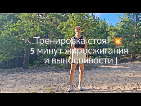 Видео: Тренировка стоя! 5 минут для красивого тела | Тренировка для похудения дома