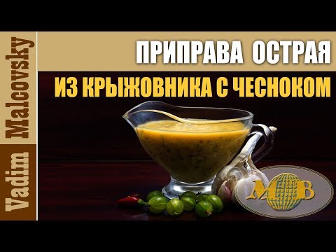 Видео: Острая приправа из крыжовника с чесноком или отличная приправа к мясу. Мальковский Вадим