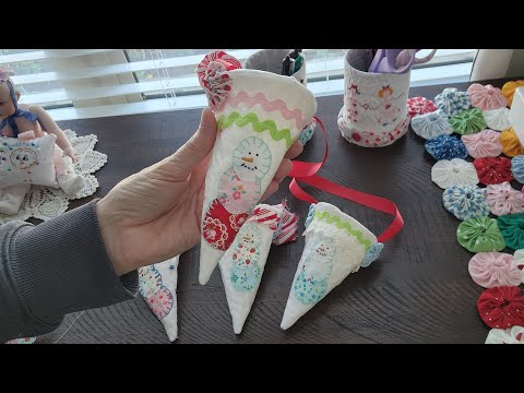 Видео: Легко сшить рождественскую шишку, Как сшить рождественскую шишку