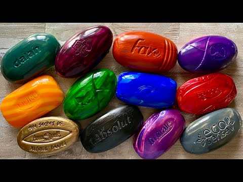 Видео: ASMR SOAP| Cutting colored soaр | Soap Carving| Резка крашенного мыла