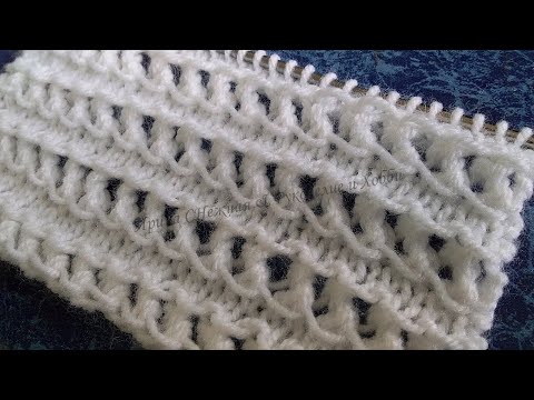 Видео: Для дизайна вязаных моделей, наборный край, низ изделия - ажурный узор спицами без накидов