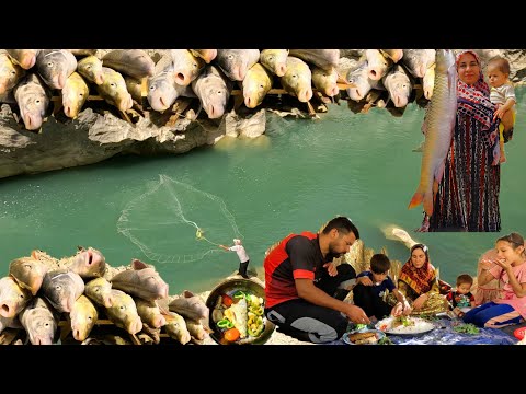Видео: Из реки на стол 🎣 | Рыбалка и кулинария кочевой семьи в горах Ирана