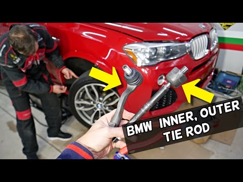 Видео: КАК ЗАМЕНИТЬ РУЛЕВУЮ ТЯГУ НА BMW, ЗАМЕНА ВНУТРЕННЕГО НАКОНЕЧНИКА РУЛЕВОЙ ТЯГИ, ЗАМЕНА ВНЕШНЕГО НА...