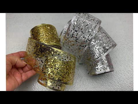 Видео: Зашла в долларовый магазин и ахнула!.Какие красивые Новогодние веточки можно сделать из этой ленты!