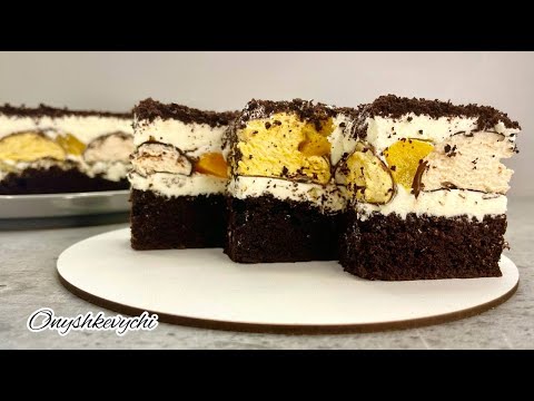 Видео: ОДНИМ КОРЖЕМ 🍫ПЛЯЦОК З ЗЕФІРОМ🍫