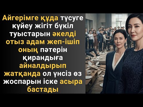 Видео: Айгерімге құда түсуге күйеу жігіт бүкіл туыстарын әкелді отыз адам жеп-ішіп оның пәтерін қирандыға