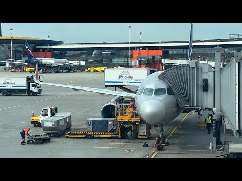 Видео: Посадка и руление к терминалу Airbus A320-200 А/К Аэрофлот "RA-73179" в Шереметьево 