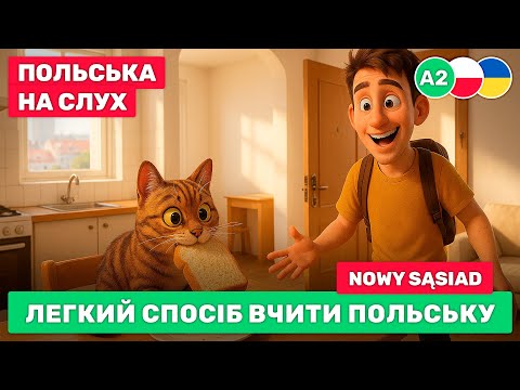 Видео: Вивчайте польську легков і весело // Польська на слух // 😺 Nowy sąsiad (A2)