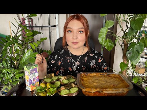 Видео: МУКБАНГ | Мусака / Запеканка из баклажанов | Mukbang | Moussaka | Vegan 🍆