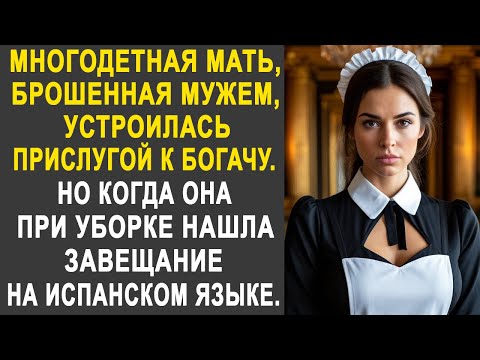 Видео: Многодетная мать устроилась работать к богачам. Но когда она нашла завещание на испанском яэыке...