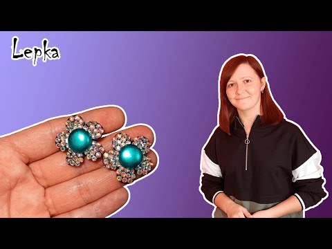 Видео: Серьги из глины и страз