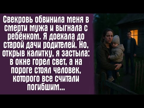 Видео: Свекровь обвинила меня в смерти мужа и выгнала с ребёнком. Я доехала до старой дачи родителей. Но...